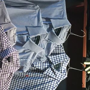 5 Dress Shirts - 3 blue; 2 purple